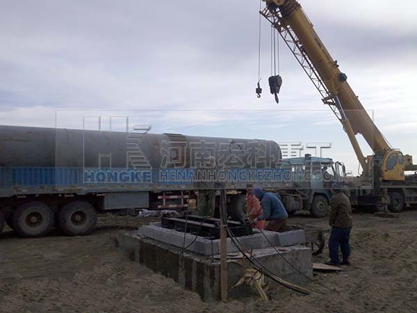 黑龍江呼蘭縣頁巖陶?；剞D(zhuǎn)窯生產(chǎn)線安裝現(xiàn)場